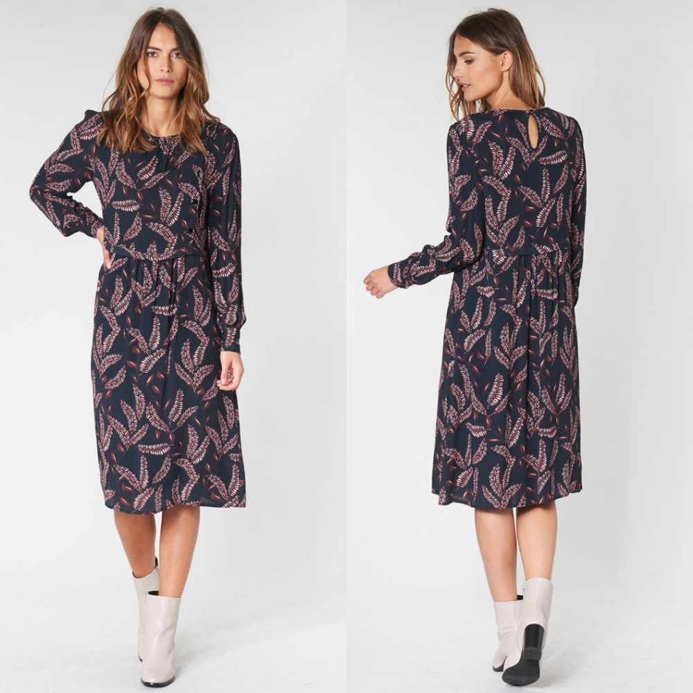 New: See U Soon Feather Pattern Dress 🪶